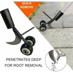 Désherbeur Manuel Avec Roues, Outil De Couteau De Désherbage, Outil De Désherbage Des Fissures Et Des Crevasses, Outil De Nettoyage Des Désherbeur à Main Jardin -Jardin Doux Soldes Magasin 99410203 3