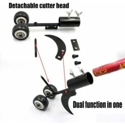 Désherbeur Manuel Avec Roues, Outil De Couteau De Désherbage, Outil De Désherbage Des Fissures Et Des Crevasses, Outil De Nettoyage Des Désherbeur à Main Jardin -Jardin Doux Soldes Magasin 99410203 4