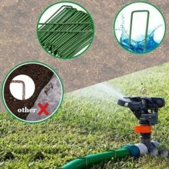 50pcs Piquets De Fixation Pour Jardin, Pelouse Agrafes En Forme De U Pour Bâche Anti-Mauvaises Herbes, Galvanisés à Chaud (150 Mm De Hauteur) -Jardin Doux Soldes Magasin 99448315 3