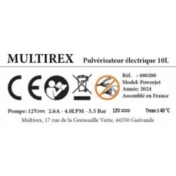 Pulvérisateur électrique Powerjet 2: Projette à 10 Mètres De Haut. Autonomie De La Batterie: 5 Heures. -Jardin Doux Soldes Magasin 9957916 5